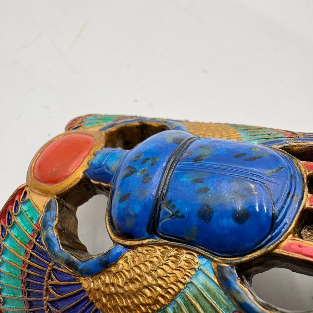 Egyptian Scarab Beetle Tea Light‎ Candle Holder with Wings